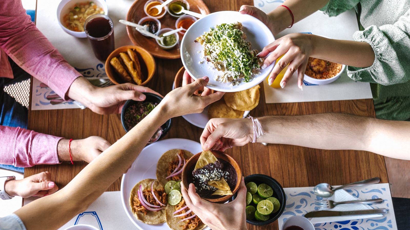 People eating food